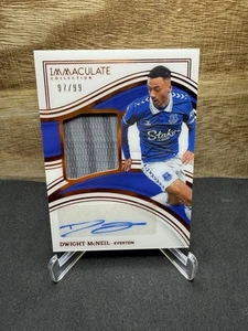 2023/24 Panini Immaculate Patch Auto /99 Dwight McNeil EVERTON - Picture 1 of 2