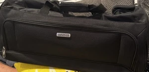 Equipaje Travel Am. Bolsa de viaje Tourister negra con ruedas de nailon para pasar la noche 20x15-899 - Imagen 1 de 10