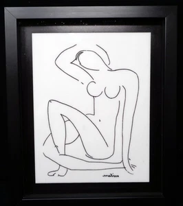 Matisse Akt gerahmte Zeichnung - Bild 1 von 5