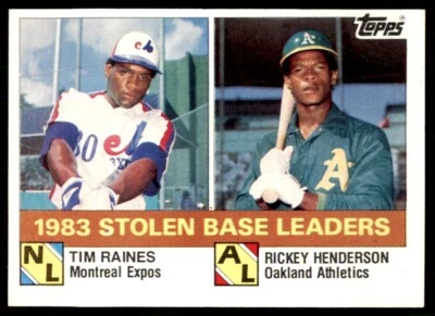 1984 Topps Cards 1983 Stolen Base Leaders B Baseball Cards #134 - Image 1 of 2