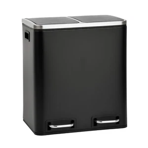 B-Ware SVITA TM2X15 Mülleimer Papierkorb 30L Abfalleimer Mülltrennung Schwarz - Bild 1 von 9