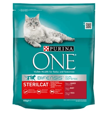 Kroketten Katze Steril Purina One Katze Trockenfutter für Katzen Rind 800 G - Bild 1 von 4
