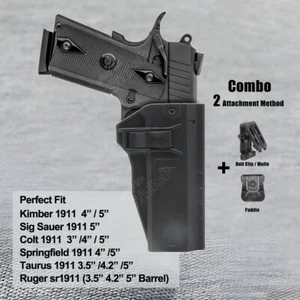 1911 Holster Fit Taurus 1911 Springfield 1911 Colt 1911 Taurus Charles Daly 1911 - Picture 1 of 8