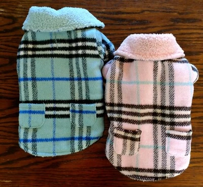 ZACK AND ZOEY Plaid Cuddle Coat Dog Warm Jacket Dog Coat Cat Jacket Fleecy Type Lining in USA