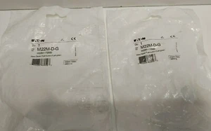 LOT OF 2 NEW OLD STOCK! EATON METAL BEZEL GREEN FLUSH PUSH BUTTONS M22M-D-G - Picture 1 of 2