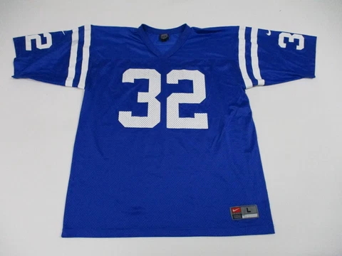 Nike Indianapolis Colts Jersey Men's Large Blue Edgerrin James 32 NFL Football Cover