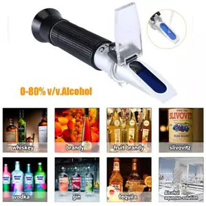Alkohol Refraktometer 0~80% Winzer Alkohol Zucker Volumenprozent Skalenbereich - Bild 1 von 12