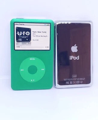  Apple iPod 160gb classic thin 7th Gen - Refurbished - Green -  USB MP3 player - Image 1 of 4