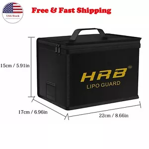 HRB Lipo Battery Safe Bag Fireproof Explosion-Proof Bag Organizer for Storage - Picture 1 of 5