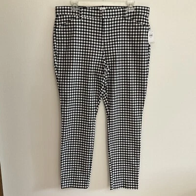 Pantalones ajustados Gap Signature para mujer negros blancos guinga talla 14 nuevos con etiquetas Foto 1 de 4