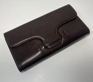 VTG Kate Spade New York Large Trifold Continental Wallet Brown Leather Organizer - Picture 1 of 17