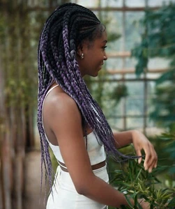 Straight 30 in 13X6.5 Hand Tied Lace Braid Wig, Black - Picture 1 of 8