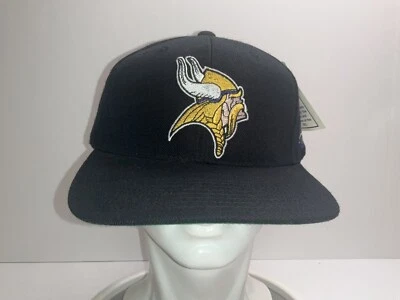 DS 复古明尼苏达维京人平沿帽运动专业素色标志 — 第 1/4 张图片