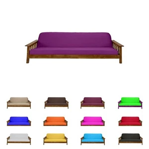 Solid Purple Full Size Futon Mattress Cover, Bed Protectors, Slipcovers, Covers - Picture 1 of 1