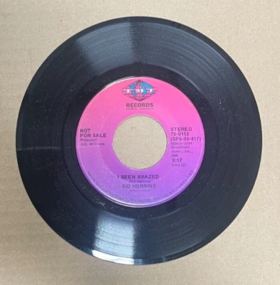 SID HERRING TMI RECORDS I BEEN AMAZED 45 PROMO COPY MONO STEREO 75-0112 - Image 1 of 2