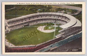 NY Giants Baseball Game from Airship Largest Park in USA Posted 1927 - Picture 1 of 2