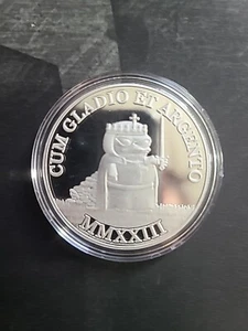 Pepe Crusader 1oz .999 Silbermedaille BIZ PMG MintAnon 2023 4chan Münze - Bild 1 von 2