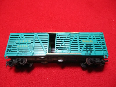 Mantua HO Scale Santa Fe A.T.&S.F. 80680 Stock Cattle Car Teal - Image 1 of 4