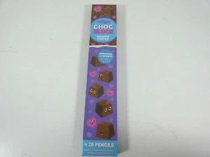 Smiggle Scented Pencil Pack - Chocolate- choc block, 4 pencils  - Picture 1 of 2