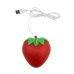 Portable Cute Mini Strawberry Wired Mouse USB Small Optical Computer Mouse - Picture 1 of 7