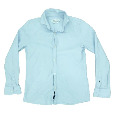 Zara Button Shirt Boys 11-12 152 Blue Tailored Collection Slim Fit Long Sleeve - Image 1 of 4