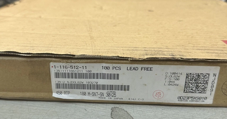 500x(5x/100s) Rubycon snap cap 25x30mm 180uf 450V  New Boxed Free, Fedex Ship ￼ - image 1 of 4