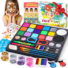 Chennyfun Face Paint Kit for Kids, 17 Colors Professional Face Painting Kit, La