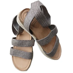 JellyPop Los Angeles California braune Damenschuhe offene Zehenpartie Größe 8 Regalverschleiß  - Bild 1 von 8