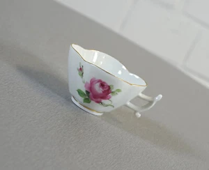 noble taza de moca de porcelana Meissen rosa rosa 2. Cubierta de colección floral Wahl vintage - Imagen 1 de 7