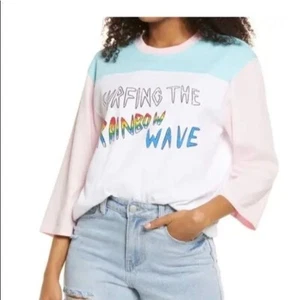 BP. Colorblock 3/4 sleeve graphic tee NWT size 3X - Picture 1 of 5