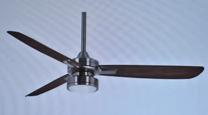 Minka Group Rudolph 52" Ceiling Fan Brushed Nickel w Medium Maple Blades - Picture 1 of 7