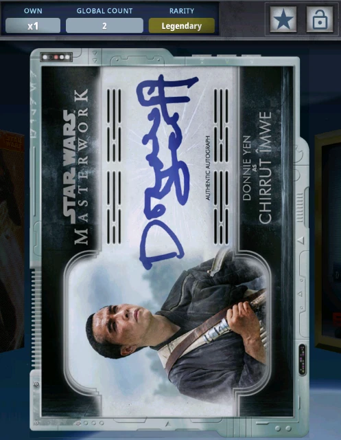 Topps Star Wars Card Trader Chirrut Masterwork Sig Gilded Silver 2cc DIGITAL - Image 1 of 1