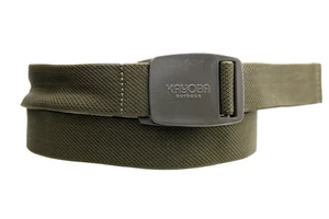 Cinturón de tela elástica fuerte de nailon verde oscuro (talla única) ajustable XS-XL - Imagen 1 de 4