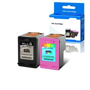 Cartucho de tinta de color 65XL 1 pieza negro y 1 pieza para impresora todo en uno HP DeskJet 3772 - Imagen 1 de 8