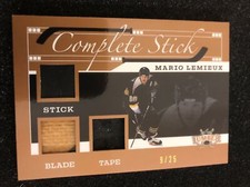 2021-22 Leaf Lumber MARIO LEMIEUX Complete Stick Triple Relic /25