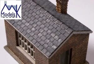 Model railway 00/H0 Gauge 4mm precision laser cut slate effect roof tiles - Picture 1 of 7