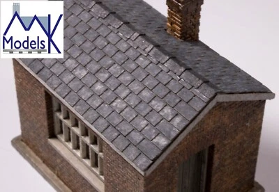 MK MODELS Model railway 00/H0 Gauge 4mm precision laser cut slate effect roof tiles