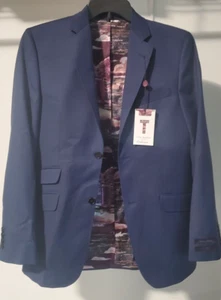 NWT Ted Baker Men's TEXREj Sterling Suit Jacket Wool Navy Size 38R $575 O240 - Picture 1 of 2