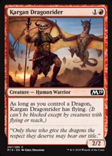 Kargan Dragonrider - Planeswalker Deck Exclusive ~ Lightly Played Core Set 2019  - Image 1 of 1