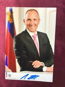 Autogramm ADRIAN HASLER-Premierminister LIECHTENSTEIN-FBP-Fürstentum-handsigned - Foto 1 di 2