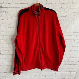 Polo Ralph Lauren Hombres Tejido Suéter Cremallera Completa Chaqueta Talla XXL Rojo - Imagen 1 de 8