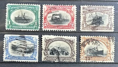 U.S: 1901, Pan American Exposition Issue, complete, used SC#294-299.  #08-1021 - Image 1 of 2