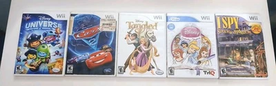 Nintendo Wii 5 Game Bundle, Disney Universe, Cars, Tangled & 2 More, See Photos - Image 1 of 3