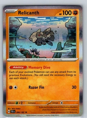 Relicanth - 084/162 Holo Rare SV05: Temporal Forces NM - Image 1 of 2