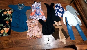 Mixed Lot Of 11 Women’s Size L-XL Clothing , Tops, Jeans, Dress's, Brand Names!! - Picture 1 of 23