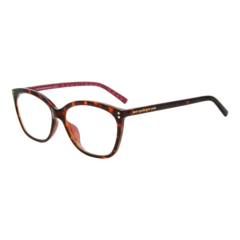 Kate Spade KS Milena 086 Dark Havana Plastic Cat-Eye Reading Glasses 55mm - Image 1 of 3