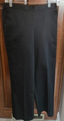 NWT - Alfred Dunner Size 8P Black Pull-up Pants (Cotton/Polyester/Spandex) - Image 1 of 3