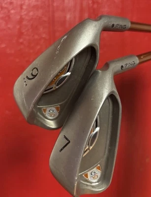 Ping G10 7 Hierro y 9 Hierro Punto Negro Flex Regular Varilla Grafito Longitud Estándar Foto 1 de 4