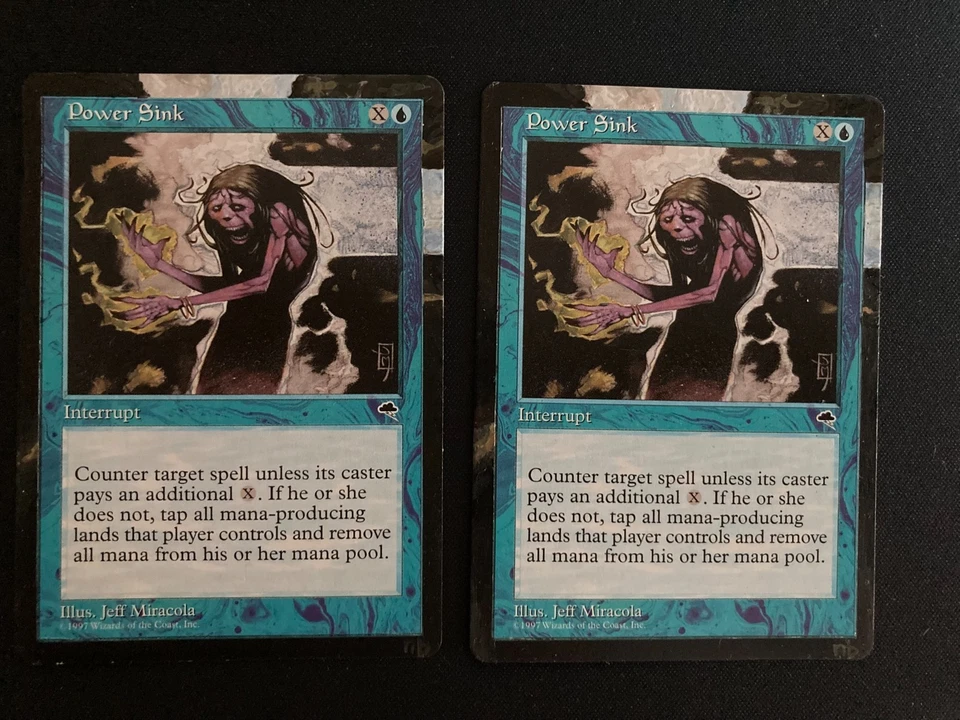 Power Sink (Tempest MTG) ALTERED, hand painted with extended art! - Image 1 of 1