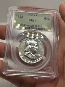 1952 50C Franklin Half Dollar Graded by PCGS as PR64 Proof OGH! Nice Eye Appeal* - Picture 1 of 9